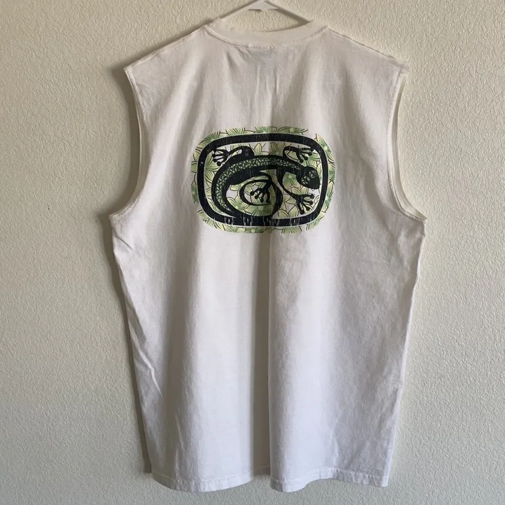 YATCHCLUB Men’s White 100% Cotton Sleeveless T Shirt Size XL - Picture 4 of 5